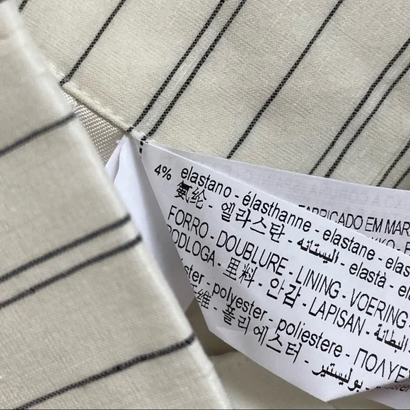 Matching Set - Zara Cropped Striped Blazer with Linen Blend Midi Skirt - Picture 10 of 11